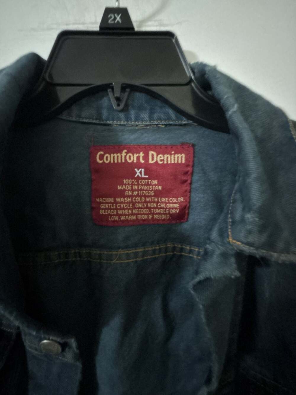 Comfort Denim Men's Blue Denim Trucker Jacket, Size XL